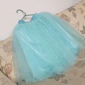 Elegant Blue SemiMidi Skirt